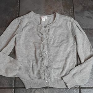 Fancy Sweater Gray With Ruffles 7 / 8